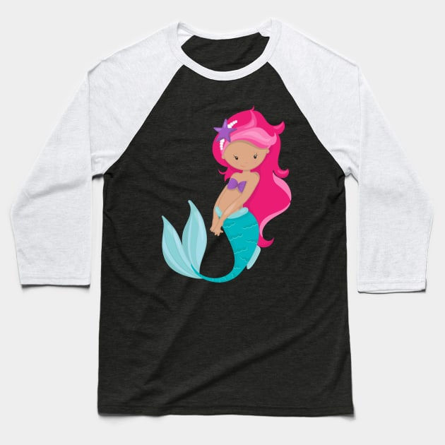 Mermaid Princess Baseball T-Shirt by kdpdesigns